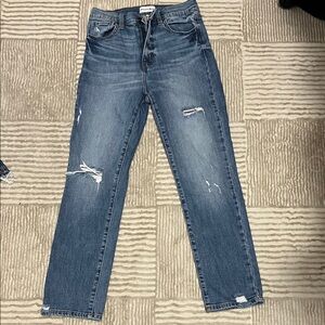 Studio Blue High Rise Distressed Straight
